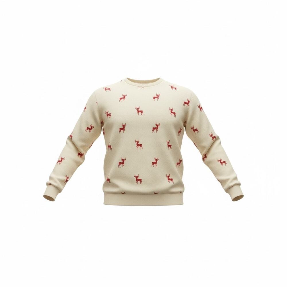 Denim & Flower Ricky Singh Deer Print sweatshirt size L